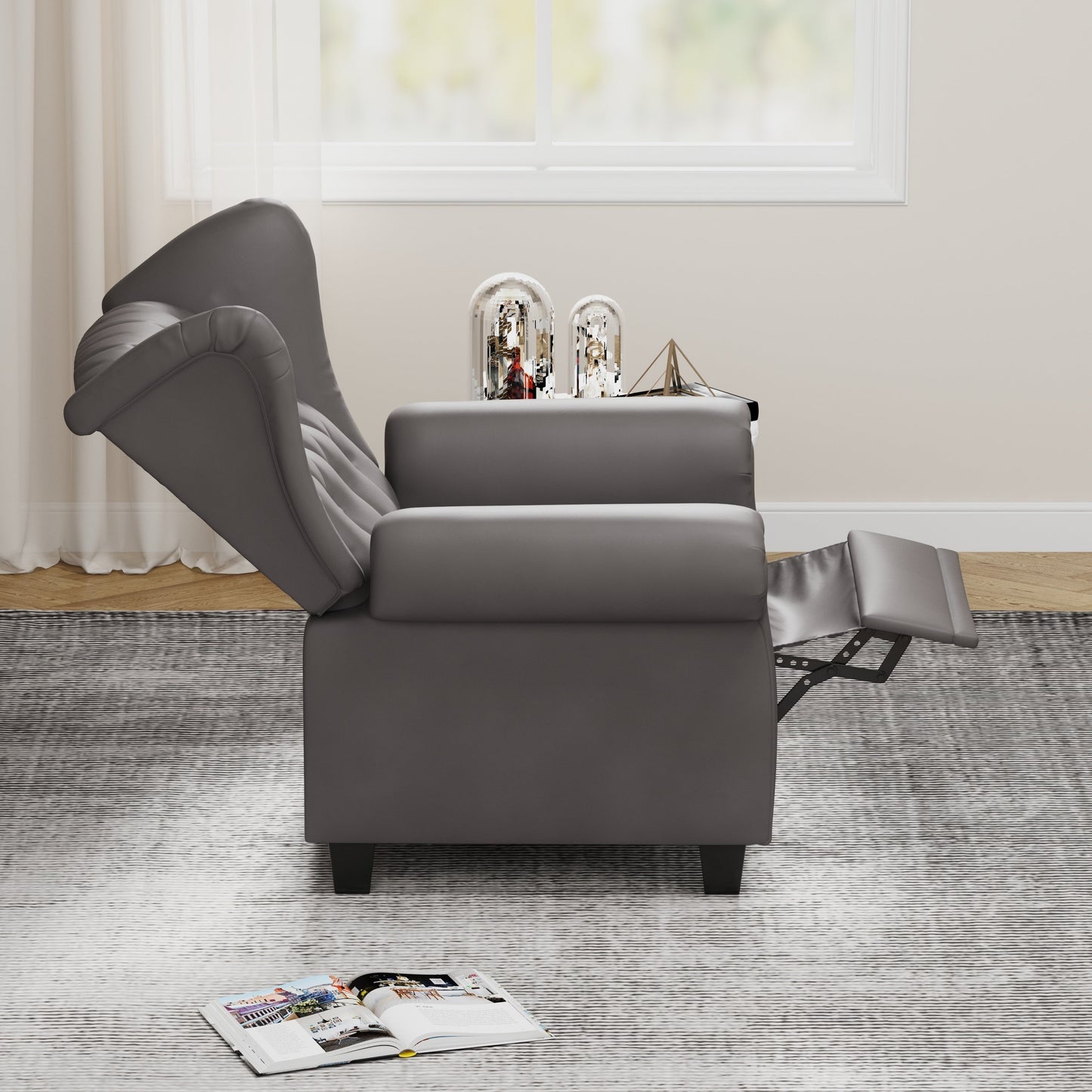 Fauteuil inclinable moderne capitonné et relevable