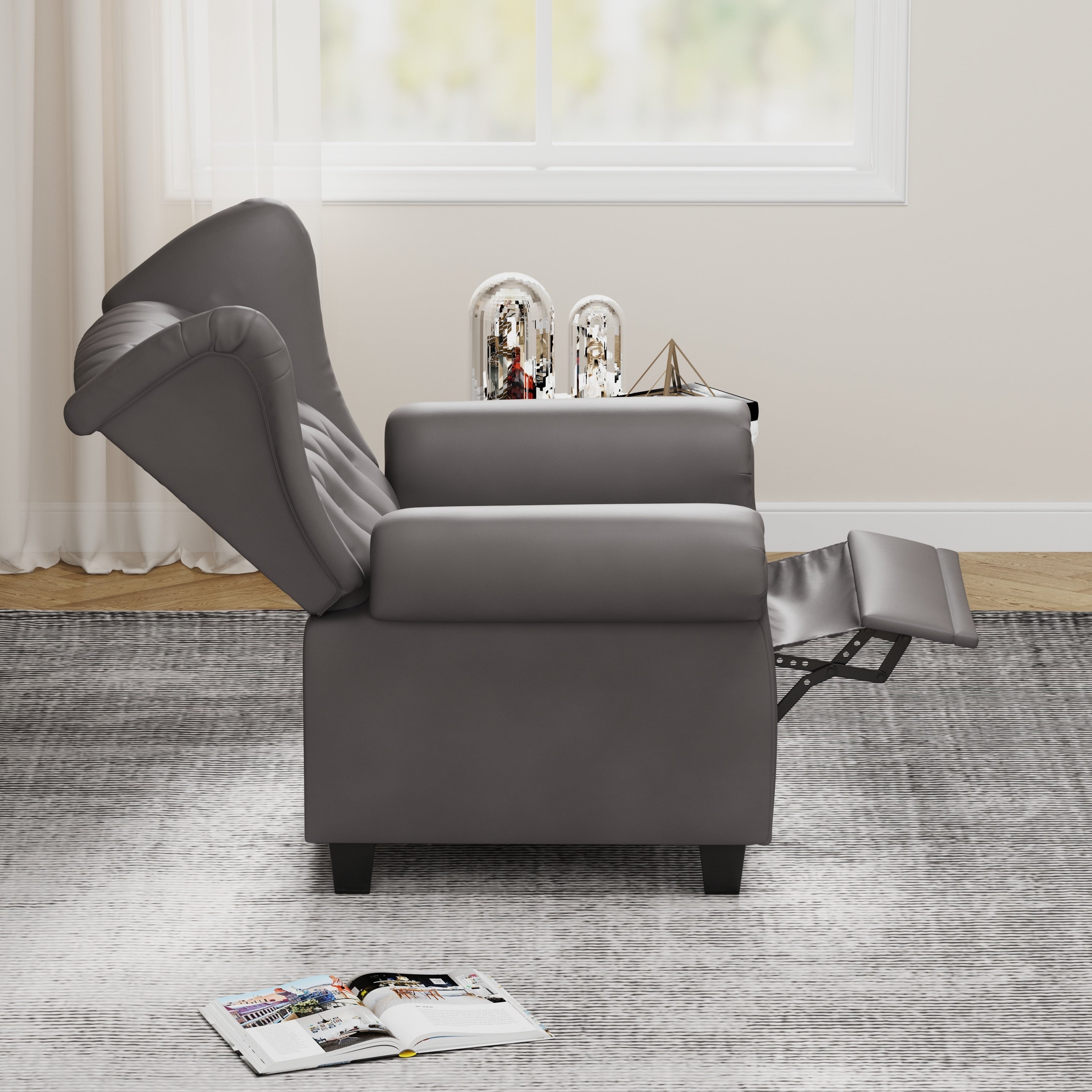 Fauteuil inclinable moderne capitonné et relevable