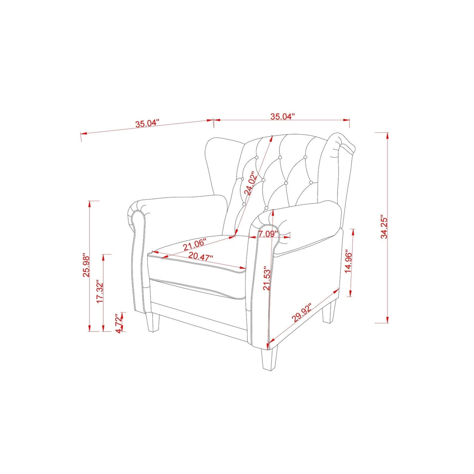 Fauteuil inclinable moderne capitonné et relevable