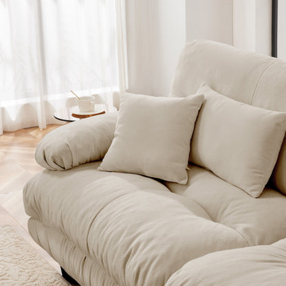 Canapé modulaire moderne en forme de U, sièges profonds, avec 2 poufs et coussins décoratifs pour le salon