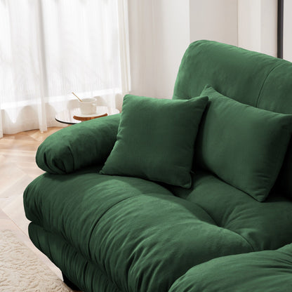 Canapé modulaire moderne en forme de U, sièges profonds, avec 2 poufs et coussins décoratifs pour le salon