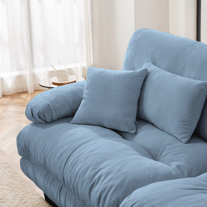 Canapé modulaire moderne en forme de U, sièges profonds, avec 2 poufs et coussins décoratifs pour le salon