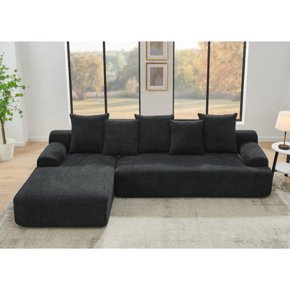 Canapé sectionnel moderne rembourré en forme de L