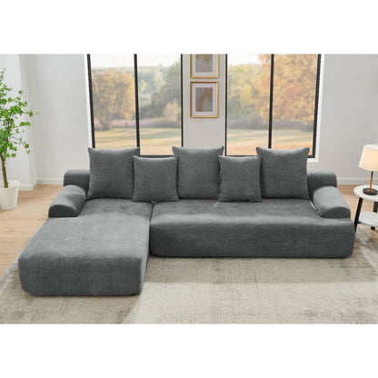 Canapé sectionnel moderne rembourré en forme de L