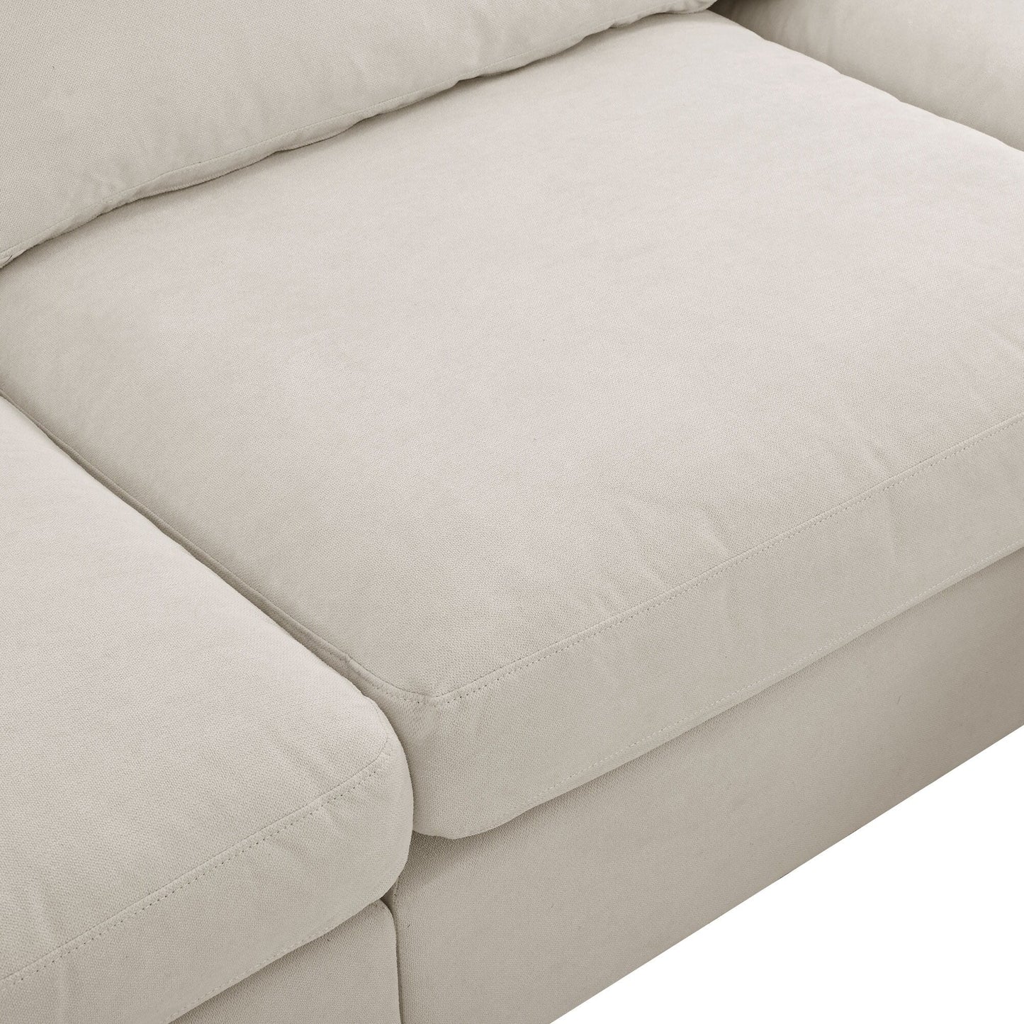 Canapé sectionnel convertible en L rembourré moderne avec repose-pieds réglable et méridienne réversible pour salon