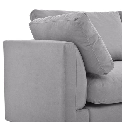 Canapé sectionnel convertible en L rembourré moderne avec repose-pieds réglable et méridienne réversible pour salon