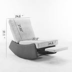 Fauteuil à bascule inclinable rembourré moderne avec repose-pieds et rembourrage doux