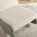Fauteuil à bascule inclinable rembourré moderne avec repose-pieds et rembourrage doux