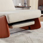 Fauteuil à bascule inclinable rembourré moderne avec repose-pieds et rembourrage doux