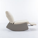 Fauteuil à bascule inclinable rembourré moderne avec repose-pieds et rembourrage doux