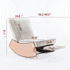 Fauteuil à bascule inclinable rembourré moderne avec repose-pieds et rembourrage doux
