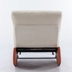 Fauteuil à bascule inclinable rembourré moderne avec repose-pieds et rembourrage doux