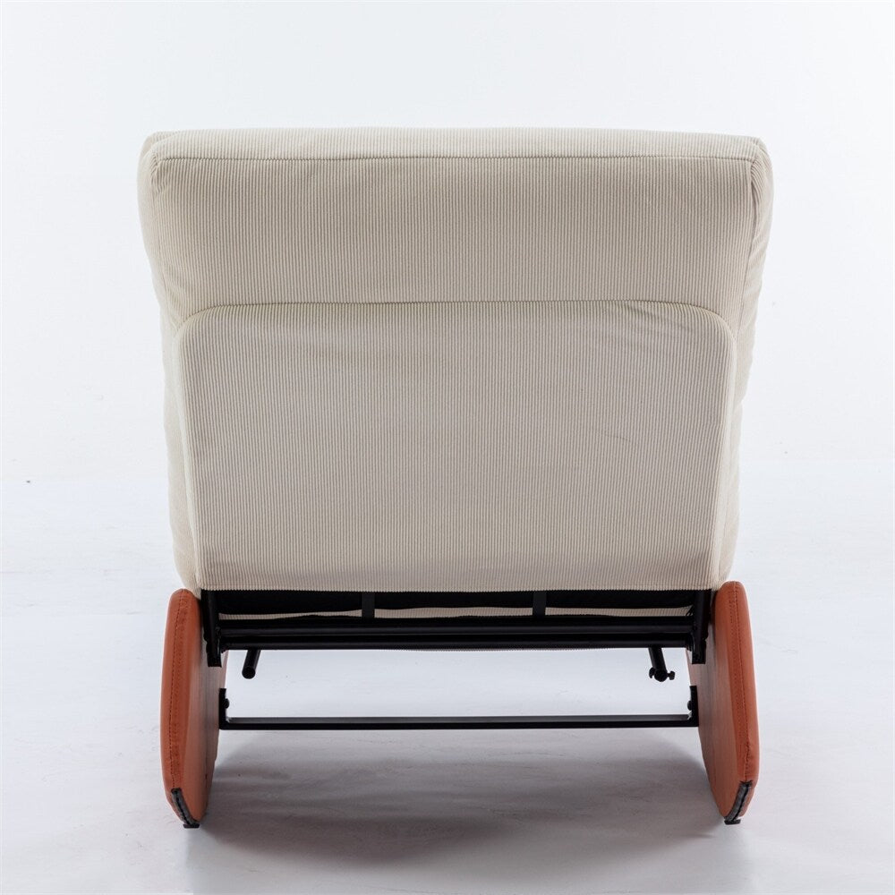 Fauteuil à bascule inclinable rembourré moderne avec repose-pieds et rembourrage doux