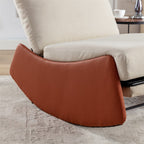Fauteuil à bascule inclinable rembourré moderne avec repose-pieds et rembourrage doux
