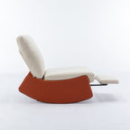 Fauteuil à bascule inclinable rembourré moderne avec repose-pieds et rembourrage doux