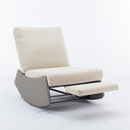 Fauteuil à bascule inclinable rembourré moderne avec repose-pieds et rembourrage doux