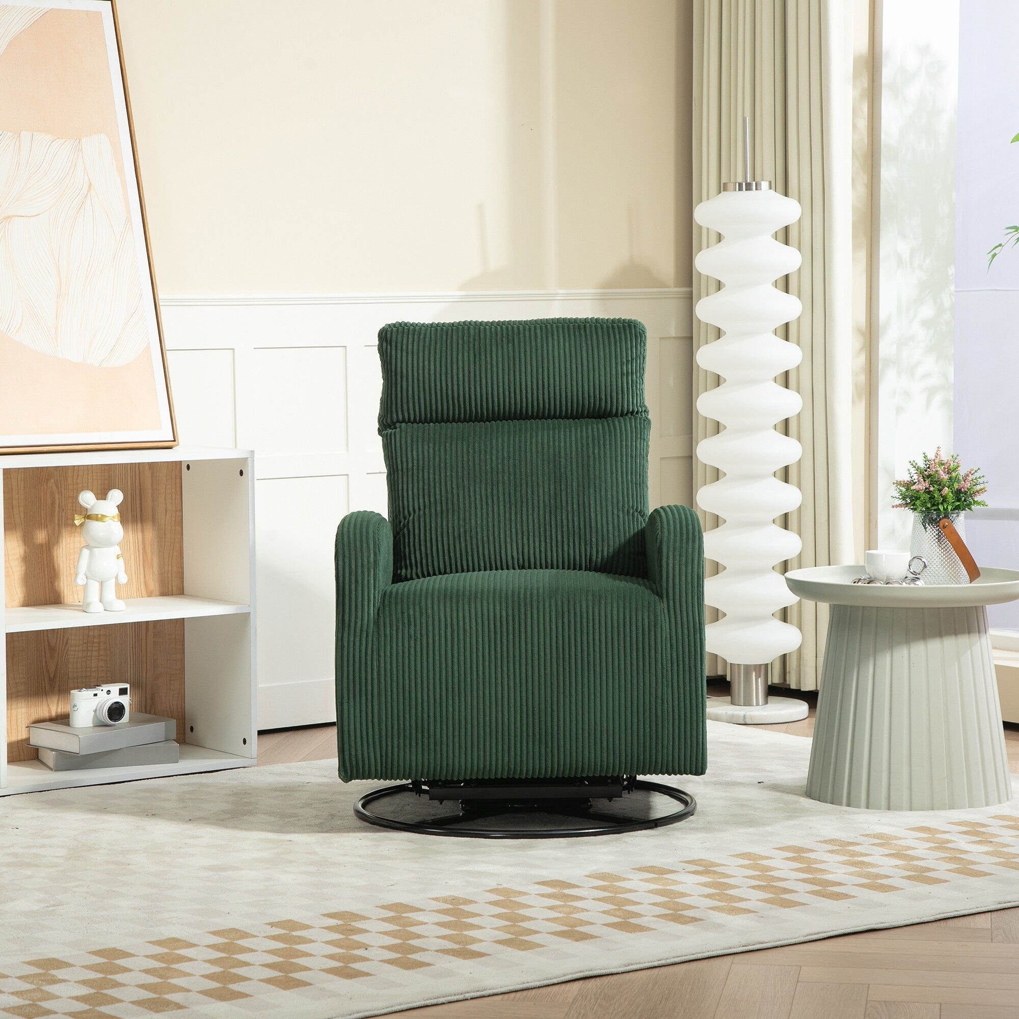 Fauteuil à bascule pivotant et rembourré moderne pour chambre d'enfant