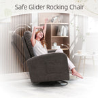 Fauteuil à bascule pivotant et rembourré moderne pour chambre d'enfant