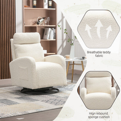 Fauteuil à bascule pivotant et rembourré moderne pour chambre d'enfant