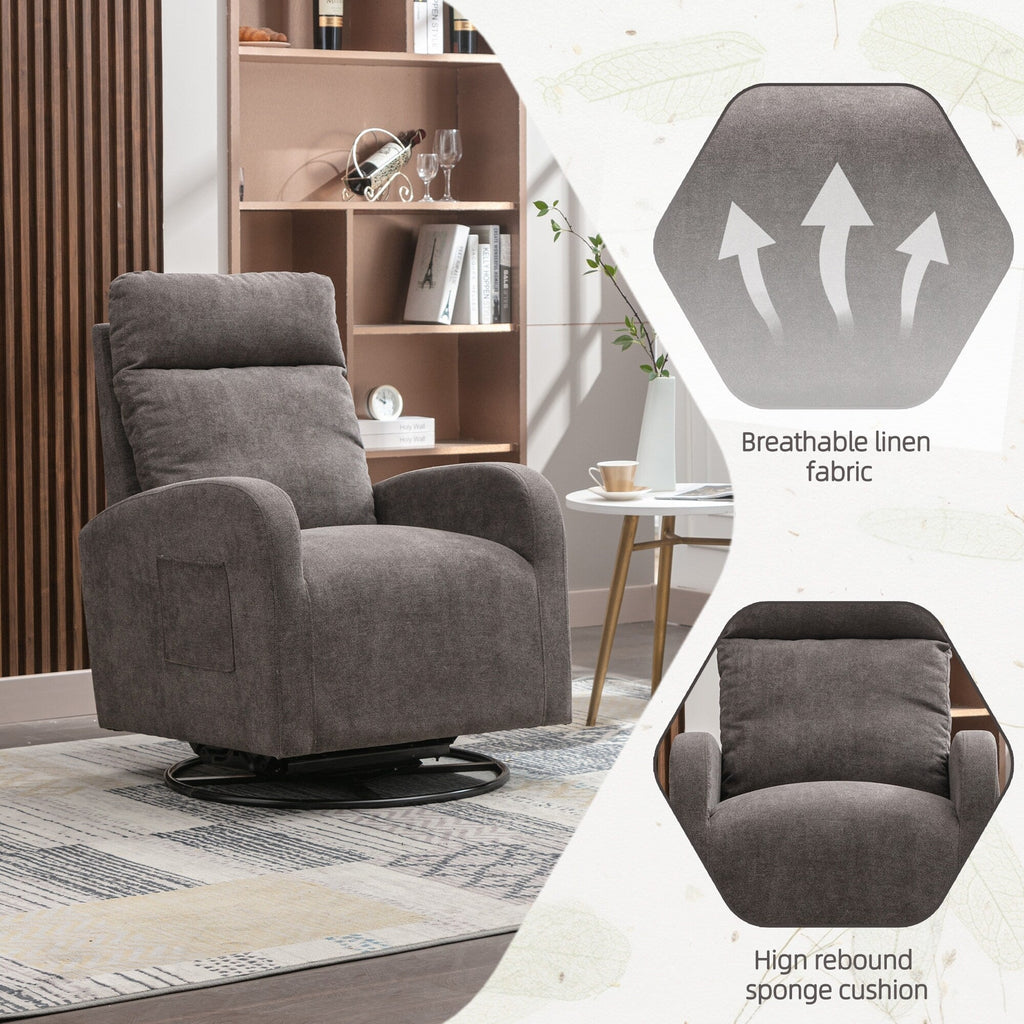 Fauteuil à bascule pivotant et rembourré moderne pour chambre d'enfant