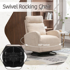 Fauteuil à bascule pivotant et rembourré moderne pour chambre d'enfant