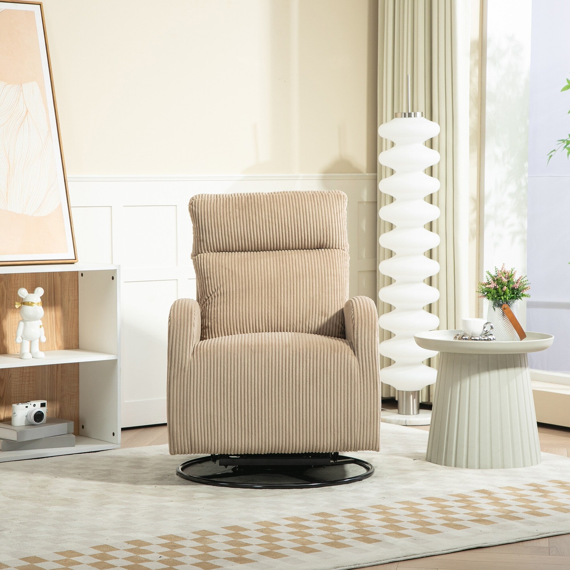 Fauteuil à bascule pivotant et rembourré moderne pour chambre d'enfant