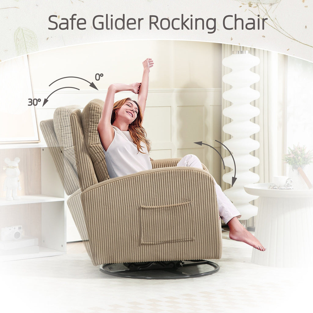 Fauteuil à bascule pivotant et rembourré moderne pour chambre d'enfant