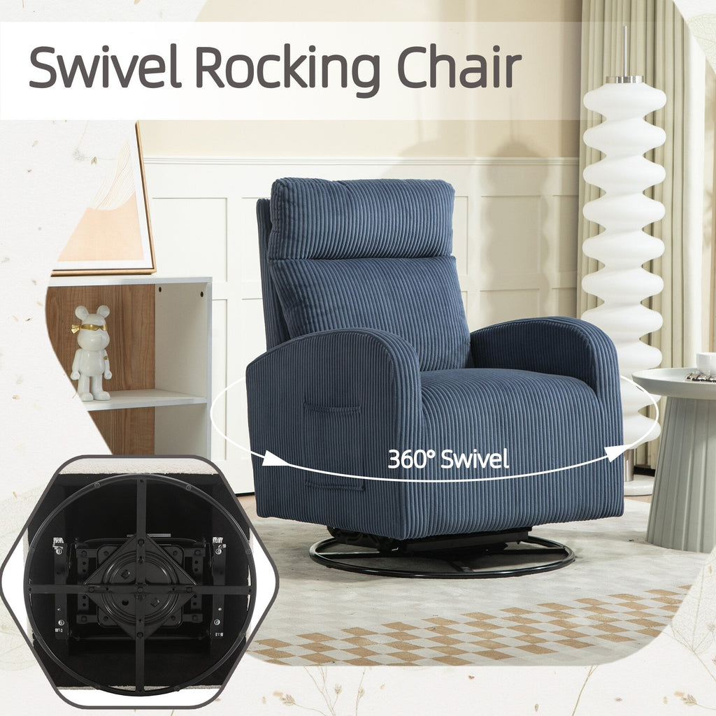 Fauteuil à bascule pivotant et rembourré moderne pour chambre d'enfant
