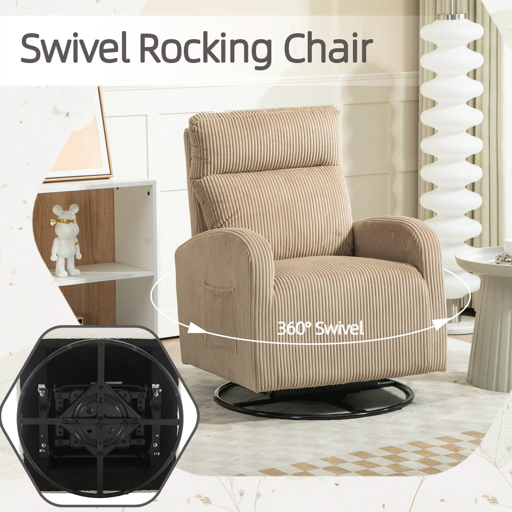 Fauteuil à bascule pivotant et rembourré moderne pour chambre d'enfant