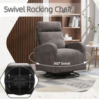 Fauteuil à bascule pivotant et rembourré moderne pour chambre d'enfant