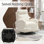 Fauteuil à bascule pivotant et rembourré moderne pour chambre d'enfant