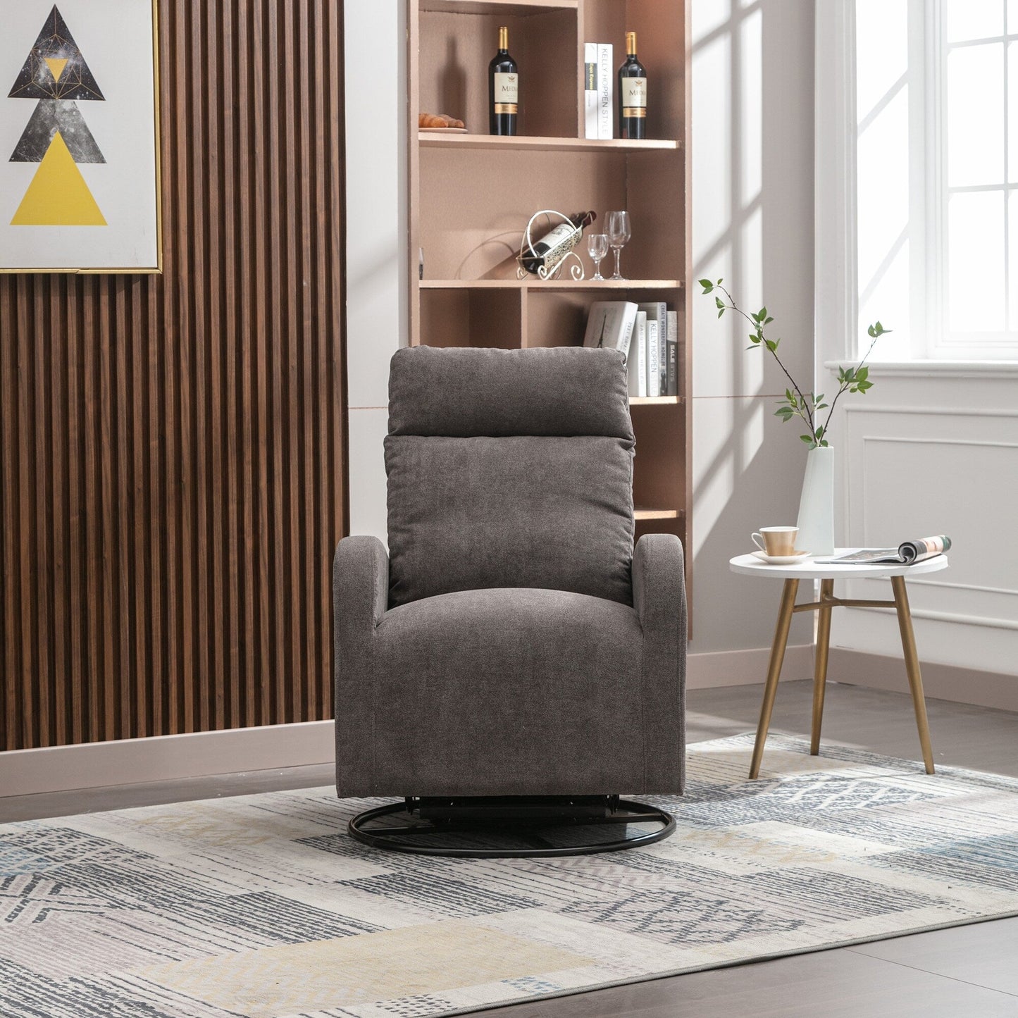 Fauteuil à bascule pivotant et rembourré moderne pour chambre d'enfant