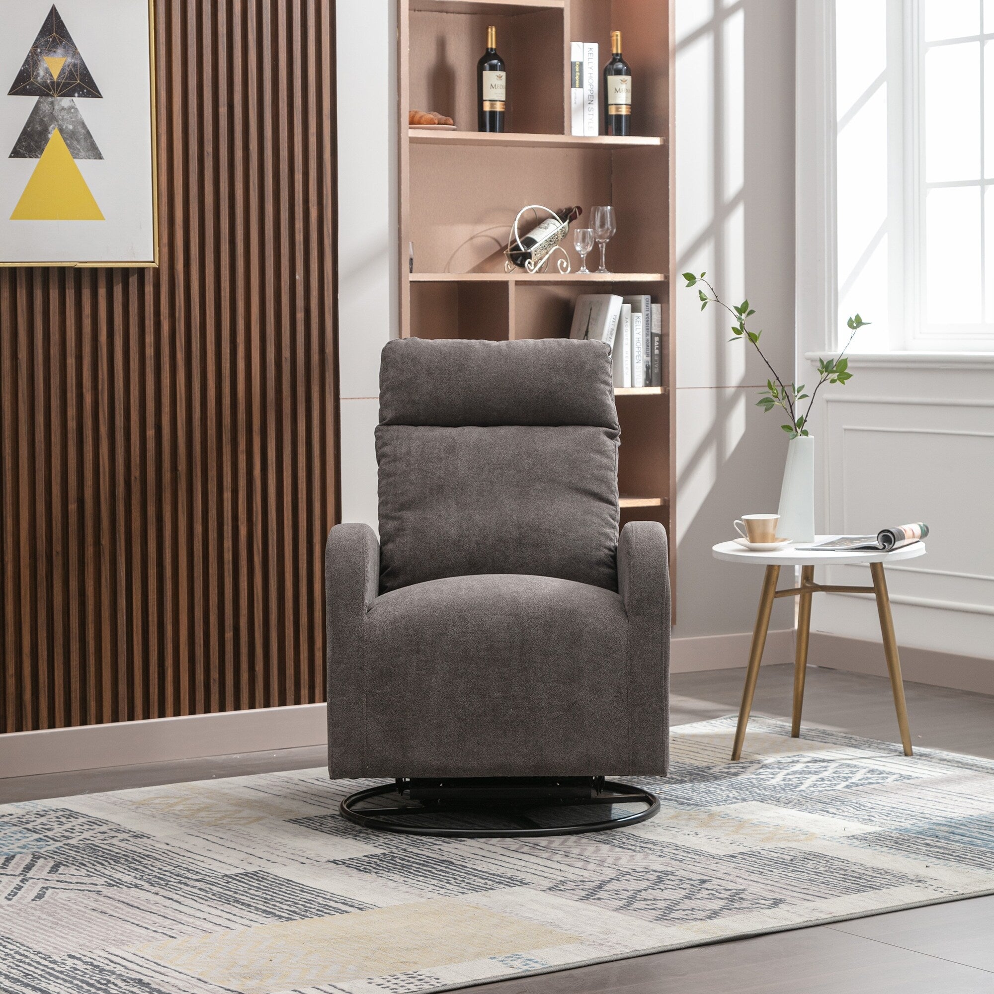 Fauteuil à bascule pivotant et rembourré moderne pour chambre d'enfant
