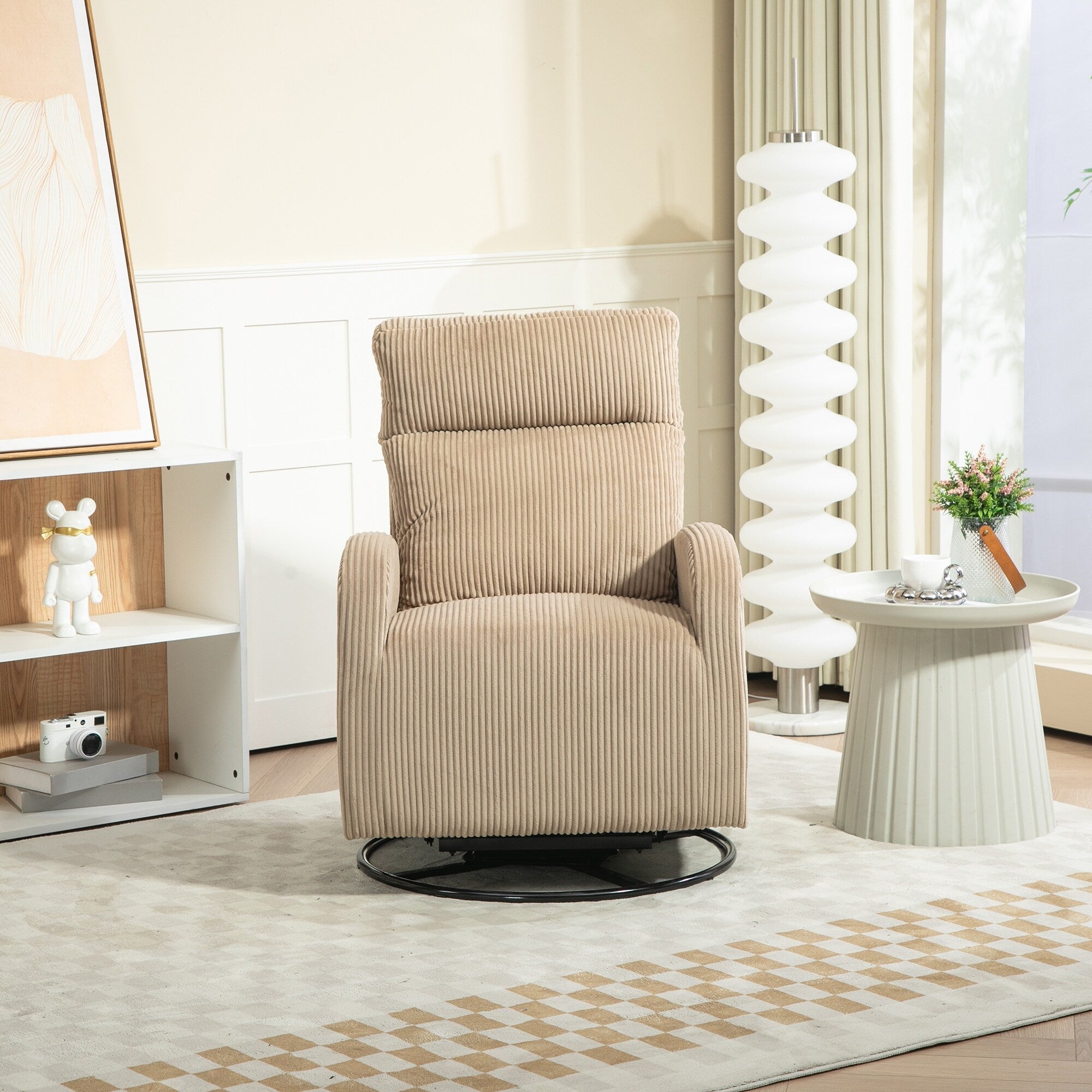 Fauteuil à bascule pivotant et rembourré moderne pour chambre d'enfant