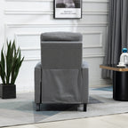 Fauteuil inclinable manuel moderne en velours avec coussins et décoration cloutée