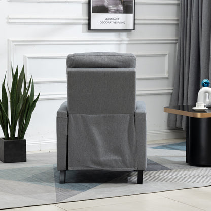 Fauteuil inclinable manuel moderne en velours avec coussins et décoration cloutée