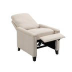 Fauteuil inclinable manuel moderne en velours avec coussins et décoration cloutée