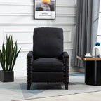 Fauteuil inclinable manuel moderne en velours avec coussins et décoration cloutée