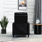Fauteuil inclinable manuel moderne en velours avec coussins et décoration cloutée