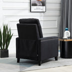 Fauteuil inclinable manuel moderne en velours avec coussins et décoration cloutée