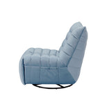 Canapé inclinable moderne en velours sans accoudoirs avec poche latérale et fonction d'inclinaison manuelle pour les petits espaces