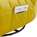 Canapé inclinable moderne en velours sans accoudoirs avec poche latérale et fonction d'inclinaison manuelle pour les petits espaces