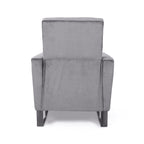 Fauteuil inclinable moderne rembourré en velours avec repose-pieds et pieds en acier inoxydable