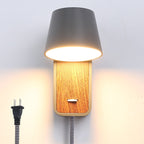 Applique murale moderne avec cordon d'alimentation, luminaire d'intérieur contemporain, lampes de lecture rotatives de chevet nordiques
