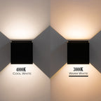Applique murale LED moderne et étanche en aluminium avec faisceau réglable, 10 W, 4 000 K, blanc froid, pour intérieur et extérieur
