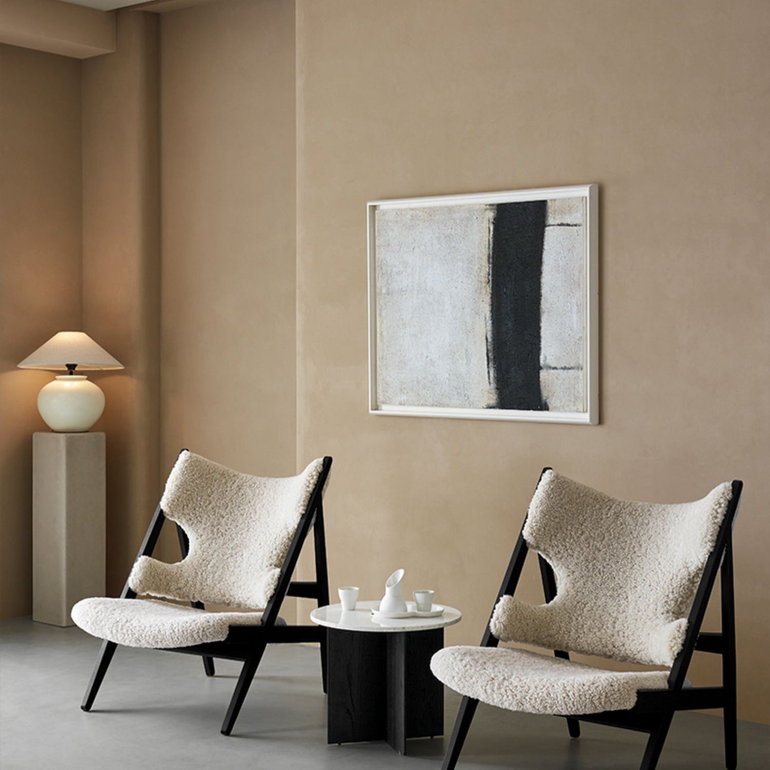 Ensemble de table basse ronde en origami