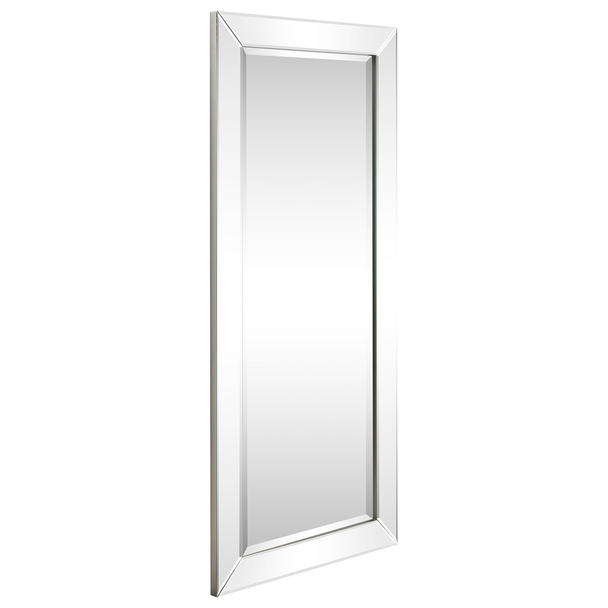 Miroir mural rectangulaire biseauté transparent HD pour salle de bain, coiffeuse et chambre à coucher, 3 tailles