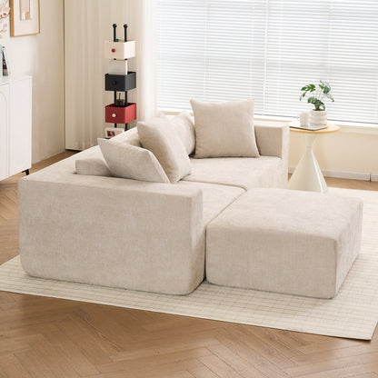 Canapé modulaire 3 places Cloud avec fauteuil en L pour salon et chambre à coucher