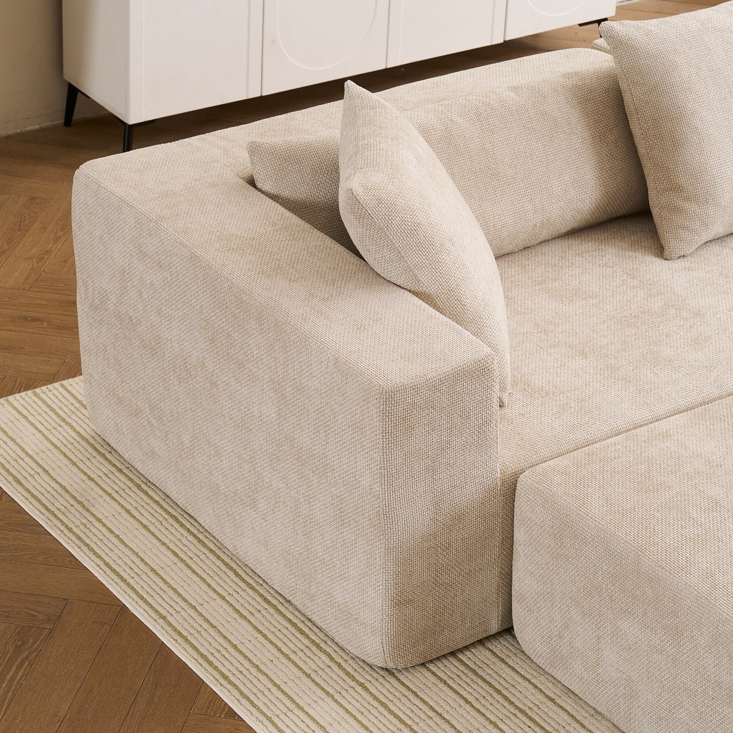 Canapé modulaire 3 places Cloud avec fauteuil en L pour salon et chambre à coucher