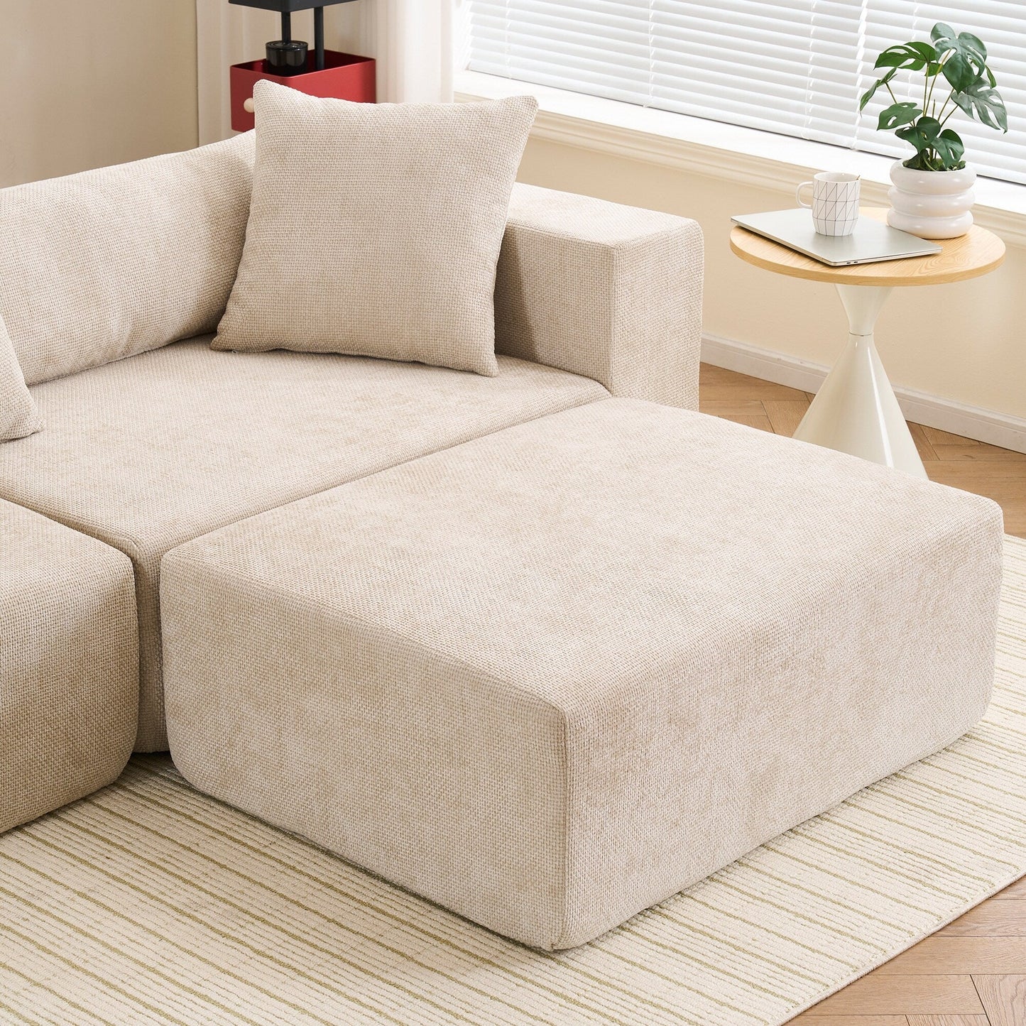 Canapé modulaire 3 places Cloud avec fauteuil en L pour salon et chambre à coucher